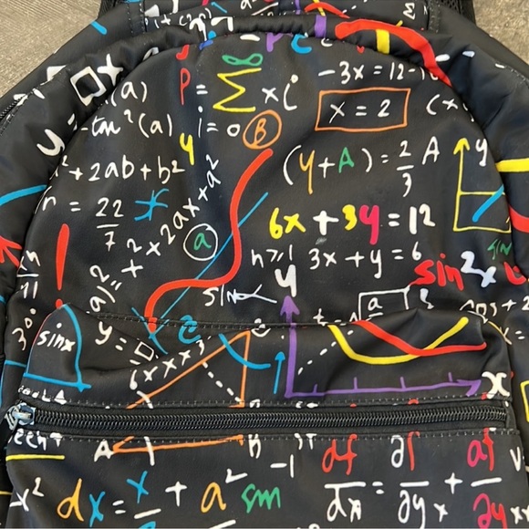 Colorful Math Print Backpack - Picture 3 of 5